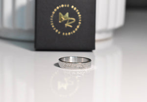 Silver Mini “God is With You” Ring